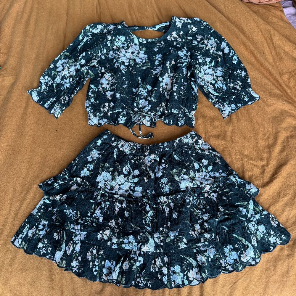 American Eagle Western/Boho Top and Skirt Set size M